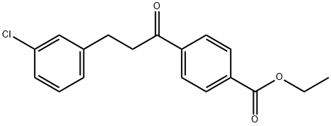 3-(3-クロロフェニル)-4'-カルボエトキシプロピオフェノン 化学構造式