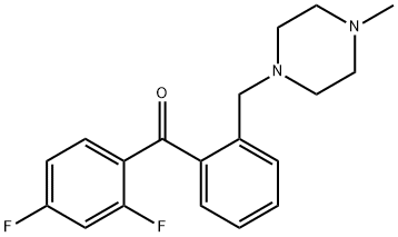 2,4-DIFLUORO-2'-(4-METHYLPIPERAZINOMETHYL) BENZOPHENONE,898762-45-3,结构式