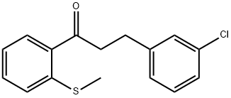 3-(3-クロロフェニル)-2'-チオメチルプロピオフェノン 化学構造式
