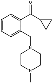 CYCLOPROPYL 2-(4-METHYLPIPERAZINOMETHYL)PHENYL KETONE Structure