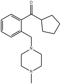 シクロペンチル2-(4-メチルピペラジノメチル)フェニルケトン 化学構造式
