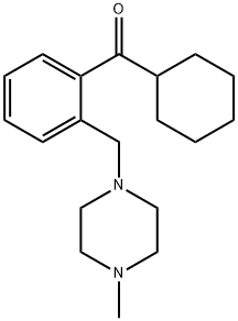 シクロヘキシル2-(4-メチルピペラジノメチル)フェニルケトン 化学構造式
