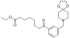 ETHYL 8-[3-[8-(1,4-DIOXA-8-AZASPIRO[4.5]DECYL)METHYL]PHENYL]-8-OXOOCTANOATE Struktur