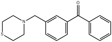 3-(チオモルホリノメチル)ベンゾフェノン 化学構造式