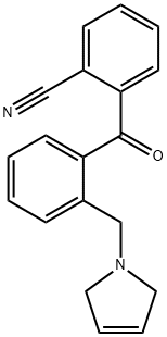 2-CYANO-2'-(3-PYRROLINOMETHYL) BENZOPHENONE 化学構造式