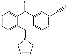 3'-CYANO-2-(3-PYRROLINOMETHYL) BENZOPHENONE 化学構造式