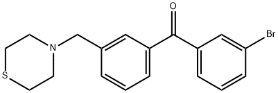 (3-溴苯基)(3-(硫代吗啉甲基)苯基)甲酮, 898763-00-3, 结构式