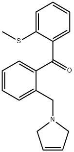 2-(3-PYRROLINOMETHYL)-2'-THIOMETHYLBENZOPHENONE Structure