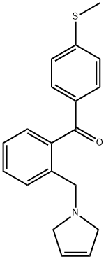 2-(3-ピロリノメチル)-4'-チオメチルベンゾフェノン 化学構造式