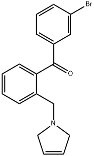 (3-溴苯基)(2-((2,5-二氢-1H-吡咯-1-基)甲基)苯基)甲酮,898763-06-9,结构式