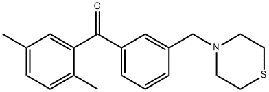 2,5-DIMETHYL-3'-THIOMORPHOLINOMETHYL BENZOPHENONE,898763-16-1,结构式