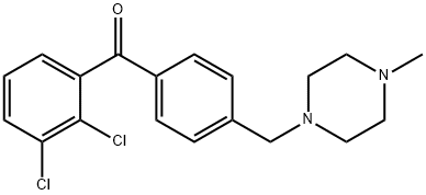 2,3-DICHLORO-4'-(4-METHYLPIPERAZINOMETHYL) BENZOPHENONE Structure
