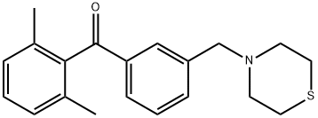 2,6-DIMETHYL-3'-THIOMORPHOLINOMETHYL BENZOPHENONE Structure