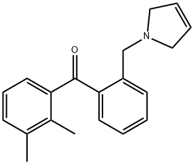 2,3-DIMETHYL-2'-(3-PYRROLINOMETHYL) BENZOPHENONE Structure