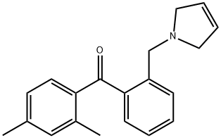 2,4-DIMETHYL-2'-(3-PYRROLINOMETHYL) BENZOPHENONE 化学構造式