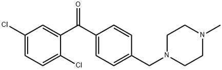 2,5-DICHLORO-4'-(4-METHYLPIPERAZINOMETHYL) BENZOPHENONE Structure
