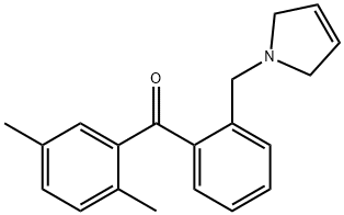 2,5-DIMETHYL-2'-(3-PYRROLINOMETHYL) BENZOPHENONE Structure