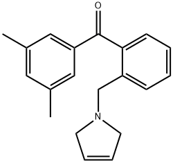 3,5-DIMETHYL-2'-(3-PYRROLINOMETHYL) BENZOPHENONE Structure