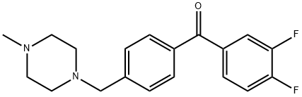 3,4-DIFLUORO-4'-(4-METHYLPIPERAZINOMETHYL) BENZOPHENONE,898763-36-5,结构式