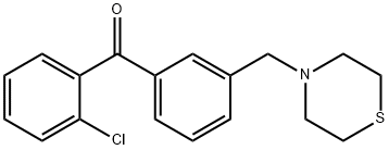 2-CHLORO-3'-THIOMORPHOLINOMETHYL BENZOPHENONE 化学構造式