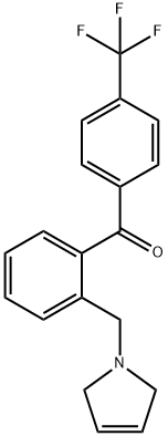 (2-((2,5-二氢-1H-吡咯-1-基)甲基)苯基)(4-(三氟甲基)苯基)甲酮, 898763-59-2, 结构式