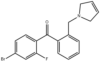 4-BROMO-2-FLUORO-2'-(3-PYRROLINOMETHYL) BENZOPHENONE Structure