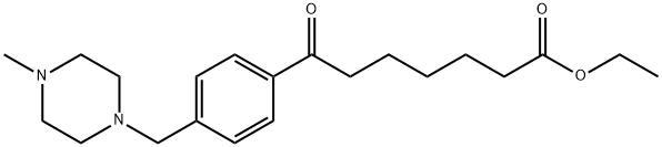 7-[4-(4-メチルピペラジノメチル)フェニル]-7-オキソヘプタン酸エチル 化学構造式