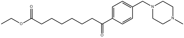 ETHYL 8-[4-(4-METHYLPIPERAZINOMETHYL)PHENYL]-8-OXOOCTANOATE 结构式