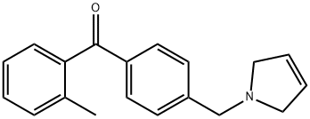2-METHYL-4'-(3-PYRROLINOMETHYL) BENZOPHENONE 化学構造式