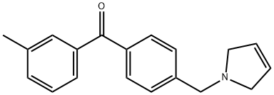 3-METHYL-4'-(3-PYRROLINOMETHYL) BENZOPHENONE Struktur