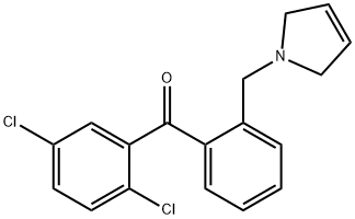 2,5-DICHLORO-2'-(3-PYRROLINOMETHYL) BENZOPHENONE Structure