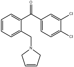 3,4-DICHLORO-2'-(3-PYRROLINOMETHYL) BENZOPHENONE Structure