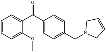 2-METHOXY-4'-(3-PYRROLINOMETHYL) BENZOPHENONE,898763-77-4,结构式