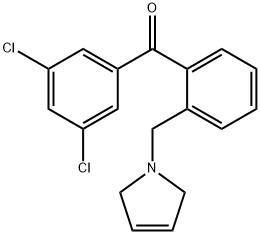 3,5-DICHLORO-2'-(3-PYRROLINOMETHYL) BENZOPHENONE Structure