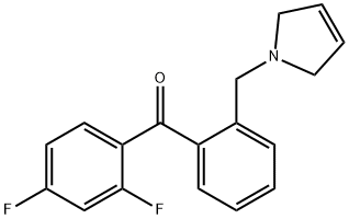 2,4-DIFLUORO-2'-(3-PYRROLINOMETHYL) BENZOPHENONE Structure