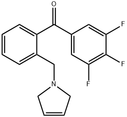 2'-(3-PYRROLINOMETHYL)-3,4,5-TRIFLUOROBENZOPHENONE 结构式