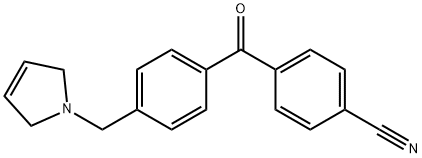 4-CYANO-4'-(3-PYRROLINOMETHYL) BENZOPHENONE Structure