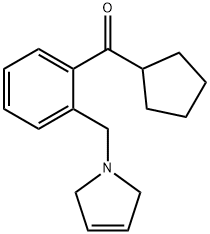 CYCLOPENTYL 2-(3-PYRROLINOMETHYL)PHENYL KETONE Structure