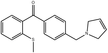 4'-(3-ピロリノメチル)-2-チオメチルベンゾフェノン 化学構造式