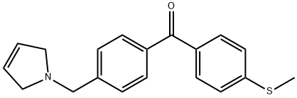4-(3-ピロリノメチル)-4'-チオメチルベンゾフェノン 化学構造式