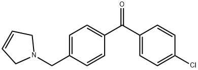 4-CHLORO-4'-(3-PYRROLINOMETHYL) BENZOPHENONE 化学構造式
