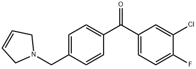 3-CHLORO-4-FLUORO-4'-(3-PYRROLINOMETHYL) BENZOPHENONE