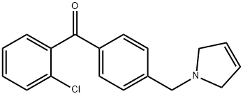 2-CHLORO-4'-(3-PYRROLINOMETHYL) BENZOPHENONE Structure