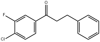 4'-クロロ-3'-フルオロ-3-フェニルプロピオフェノン 化学構造式