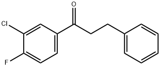 3'-クロロ-4'-フルオロ-3-フェニルプロピオフェノン 化学構造式