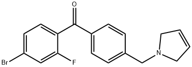 (4-溴-2-氟苯基)(4-((2,5-二氢-1H-吡咯-1-基)甲基)苯基)甲酮,898764-52-8,结构式