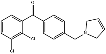 2,3-DICHLORO-4'-(3-PYRROLINOMETHYL) BENZOPHENONE Struktur