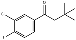 3'-クロロ-3,3-ジメチル-4'-フルオロブチロフェノン 化学構造式