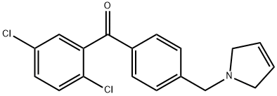 2,5-DICHLORO-4'-(3-PYRROLINOMETHYL) BENZOPHENONE 结构式