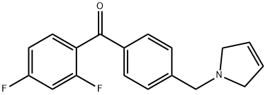 (2,4-二氟苯基)(4-((2,5-二氢-1H-吡咯-1-基)甲基)苯基)甲酮, 898764-73-3, 结构式